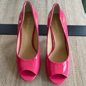 Kelly & Katie Fuchsia Peep Toe Heels